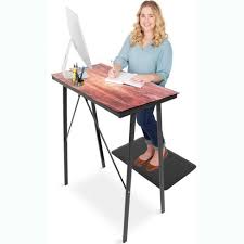 I agree , sign me up. Joy Glass Standing Desk 31 Modern Multifunctional Table Wood Grain Print Stand Steady Target