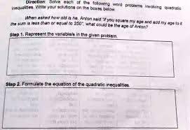 Involving Quadratic Equations