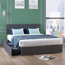 Mixoy King Queen Full Size Bed Frame
