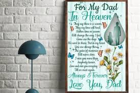 for my dad in heaven poster grafik von