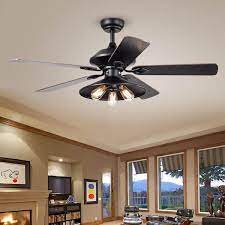 black remote controlled ceiling fan