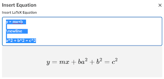 Insert Latex Equation Discussion Post