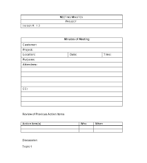 Meeting Minutes And Action Items Template Board With 2