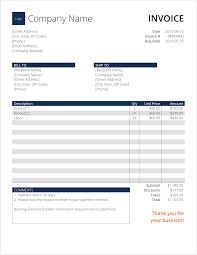 46+ Free Simple Invoice Template Word Images