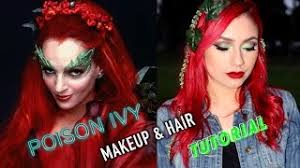 poison ivy halloween makeup hairstyle