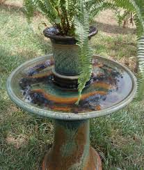 Extra Large Bird Bath With Planter In