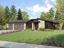 Plan 83507 Contemporary Ranch With