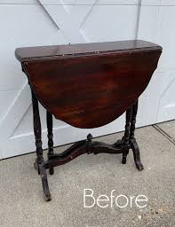 Drop Leaf Table Makeover With Stencil
