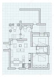 Floor Plan Sketch Of A House Stock