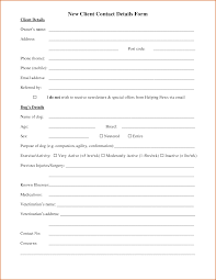 10 Client Information Sheet Template Authorizationletters Org