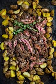 grilled skirt steak with red wine