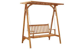 solid acacia wood garden swing bench
