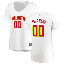 Get all the very best atlanta hawks jerseys you will find online at www.nbastore.eu. Atlanta Hawks Fanatics Branded Womens Fast Break Custom Replica Jersey White Association Edition