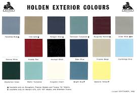 1968 Holden Paint Charts And Color Codes