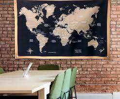 Customized World Map Hanging Cloth