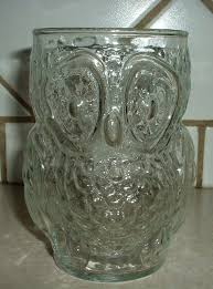 Set Of 4 Glass Owl Drinking Glasses 12