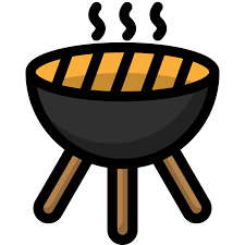 icône de barbecue, style de couleur linéaire 18245877 PNG