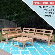 plans outdoor sectional woodworking