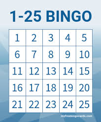 The sheet on this page includes one large bingo grid, but we also have a bingo card template that includes four smaller grids on a single sheet. 1 25 Bingo