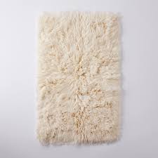 natural flokati wool rug