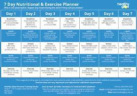 free 7 day meal planner template