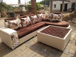 v furnitures solid wood l shape sofa set