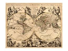 Jaillot Map Of The World Antique