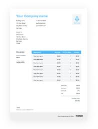 invoice template for word free
