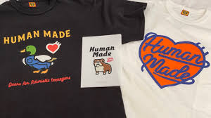 human made items tee sizing in detail