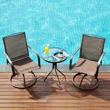Patio Dining Chairs Textilene Outdoor