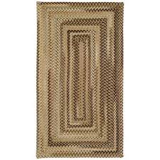 concentric rectangle braided rug