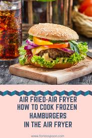 Air Fryer Air Fried How To Cook Frozen Hamburgers In The Air