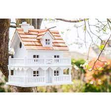 Novelty Bird House Cottage White