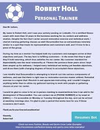 Personal Trainer Cover Letter Example