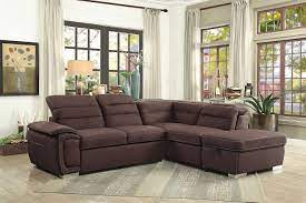 platina sectional w pull out bed and