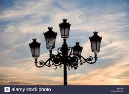 Medina Sidonia Andalusia Spain A Light Post With 5 Lamps