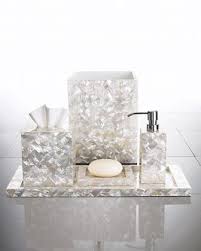 Soap dispensers, soap dishes, tumblers, jars, toilet brushes, tissue boxes, bins and mirrors. Zara Home Mother Of Pearl Bathroom Accessories