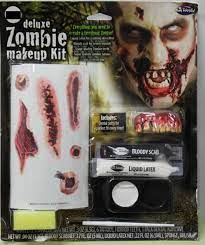 zombie tattoos makeup deluxe set zähne