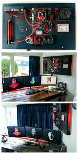 Wall Mounted Pc Game Room Design