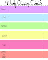 My Quirky Weekly Cleaning Chart Free Printable Homemaking
