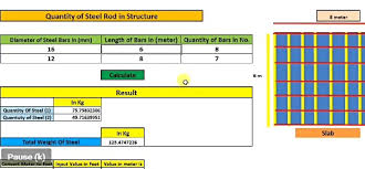 steel calculation formula in excel