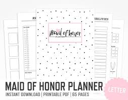 Maid Of Honor Planner Letter Size Wedding Gift Binder Best Etsy