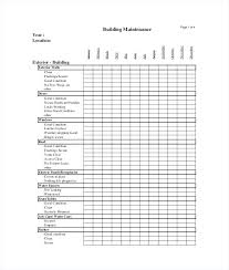Building Maintenance Plan Template Unique Free Excel Schedule Of