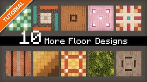 10 more floor designs for minecraft