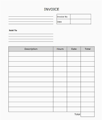 Blank Invoices Template Onlineblueprintprinting