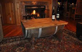 Coffee Table From A Whiskey Barrel