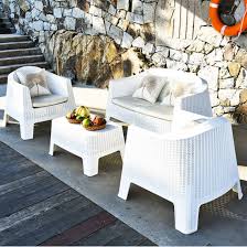 White Patio Use Rattan Stacking Outdoor