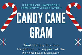 December candy grams are a great way to celebrate christmas, hanukkah, and kwanzaa while raising funds for your cause. Candy Cane Gram In Support Of The Kanata Food Cupboard S Adoptafamily Program Katimavik Hazeldean Community Association