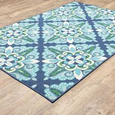 home decorators collection bayview blue aqua 4 ft x 6 ft indoor outdoor patio area rug