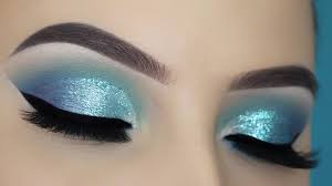 blue glitter cut crease tutorial you